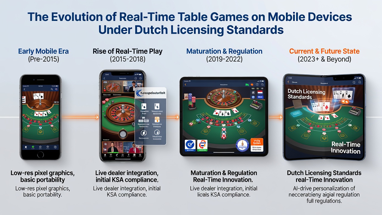 Mobiele interface voor live dealer spellen met licentie compliant functies